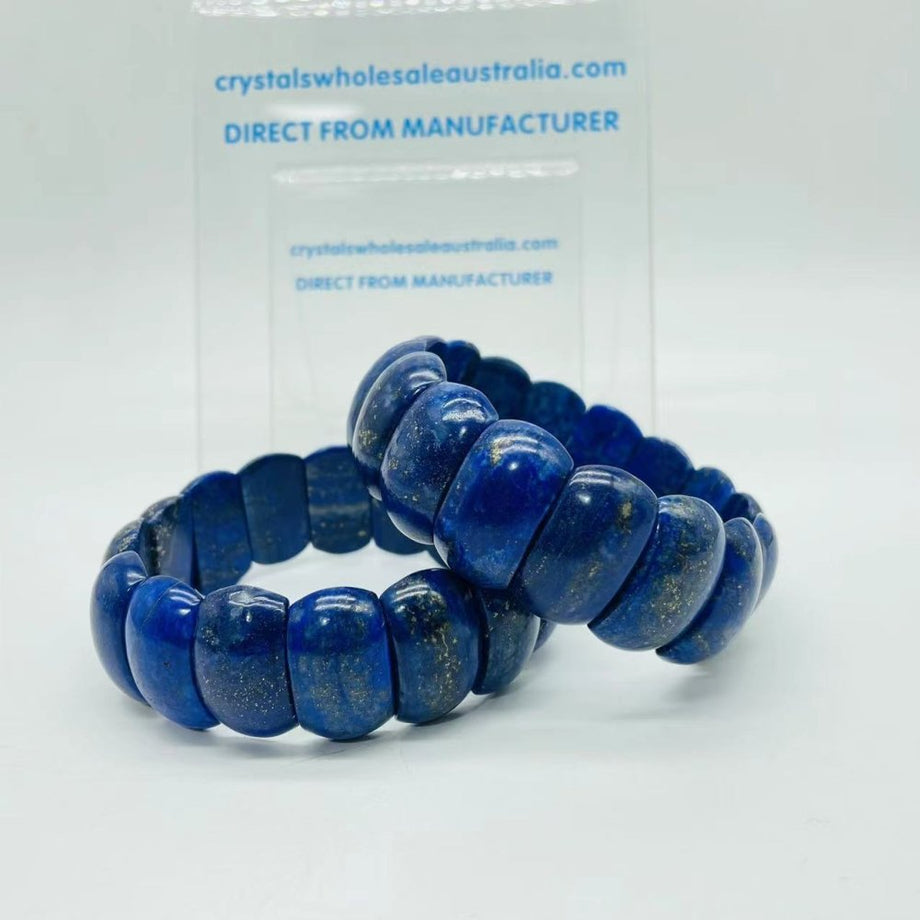 Large Bead Bracelet for Men Blue Lapis by King Baby